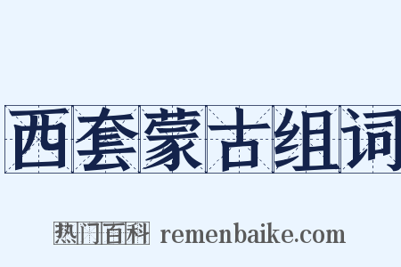 西套蒙古组词是什么意思的图片